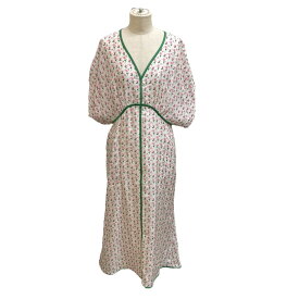 【中古】mame kurogouchiSilk Pedicel Dress ワンピース MM20SS-DR006 ホワイト×ピンク サイズ：2【価格見直し】