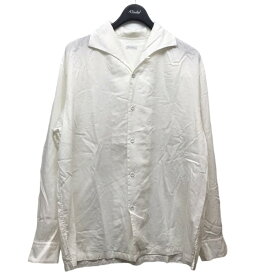 【中古】SOWBOW　シルク混蒼氓シャツ ホワイト サイズ：2 【100524】（ソウボウ）