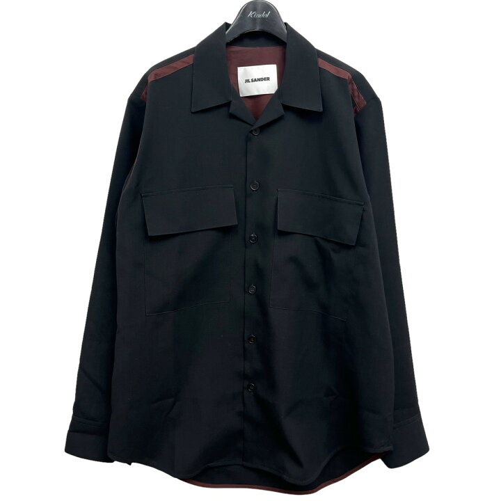JIL SANDER オープンカラーシャツブラック