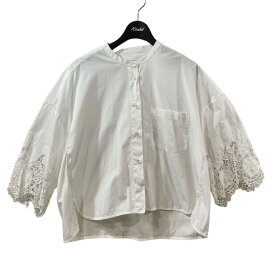 【中古】TICCA　18SS 袖レースブラウス バンドカラーシャツ TAHS-317-01 ホワイト サイズ：フリーサイズ 【110524】（ティッカ）