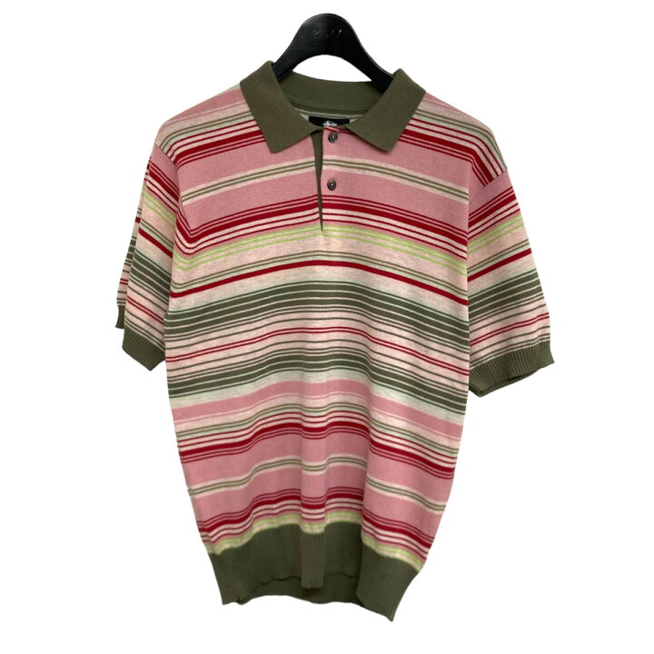 楽天市場】【中古】stussy Knit Stripe Polo ニットポロシャツ 117090 