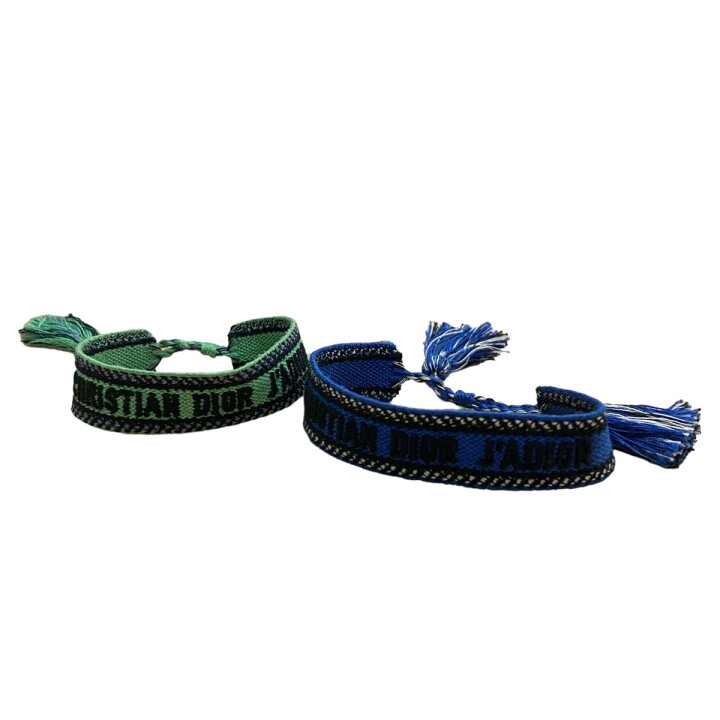 楽天市場】【中古】Christian Dior 2個セット ミサンガ グリーン