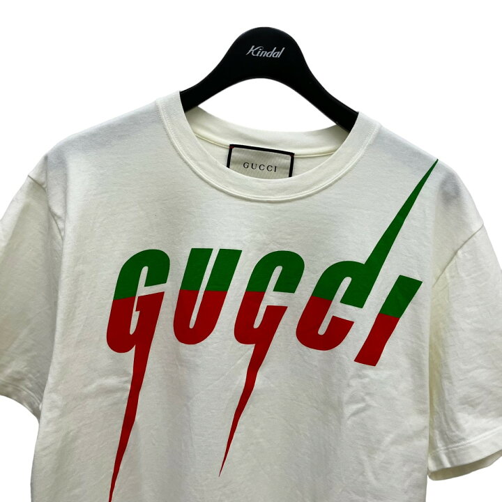 楽天市場】【中古】GUCCI ブレードプリント Tシャツ 565806 アイボリー  