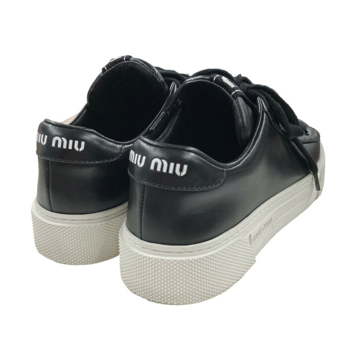 楽天市場】【中古】MIU MIUローカットスニーカー 5E165D ブラック 
