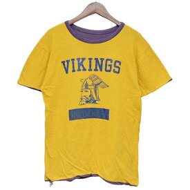 【中古】Champion　Vintage　84-85年後期　リバーシブルTシャツ イエロー×パープル サイズ：L 【140524】（チャンピオン）