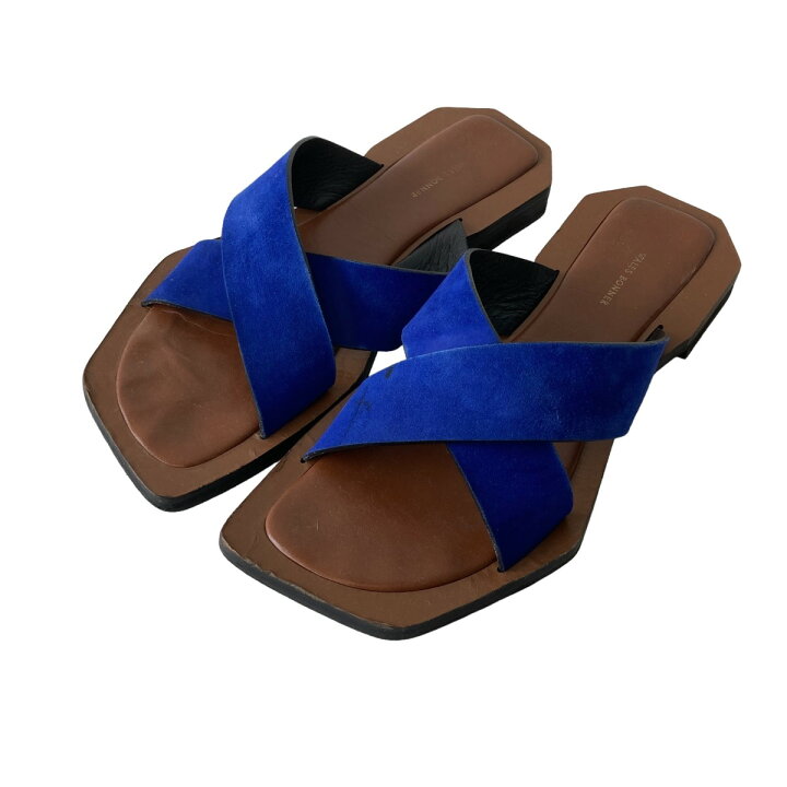 楽天市場】【中古】WALES BONNER23SS Cross Sandals ブルー×ブラウン 