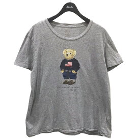 【中古】POLO RALPH LAUREN　ポロベアプリントTシャツ 211718228002 グレー サイズ：不明 【150524】（ポロラルフローレン）