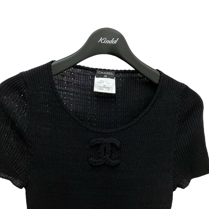 楽天市場】【中古】CHANEL 半袖ニット P35345 ブラック サイズ：38  