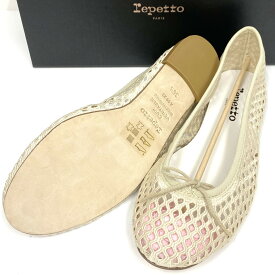 【中古】repetto　24SS Cendrillon Ballerinasレースバレリーナバレエシューズスリッポン靴 SWAN サイズ：36.5(23CM) 【150524】（レペット）