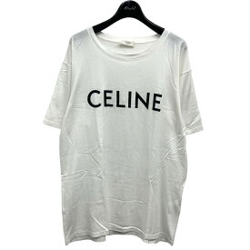 【中古】CELINE　CELINE ルーズ Tシャツ ／ コットンジャージー ホワイト サイズ：S 【180524】（セリーヌ）