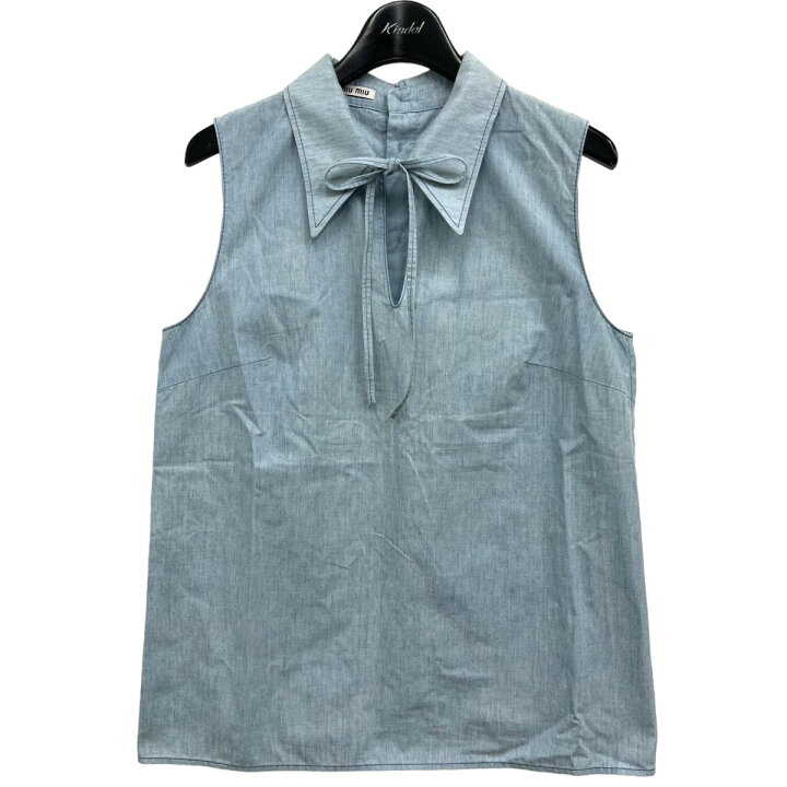 楽天市場】【中古】MIU MIU ノースリーブデニムシャツ インディゴ 