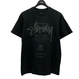 【中古】stussy　プリントTシャツ ブラック サイズ：L 【190524】（ステューシー）