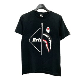 【中古】F．C．R．B．×A BATHING APE　SHARK TEE プリントTシャツ ブラック サイズ：S 【190524】（エフシーアールビー×アベイシングエイプ）