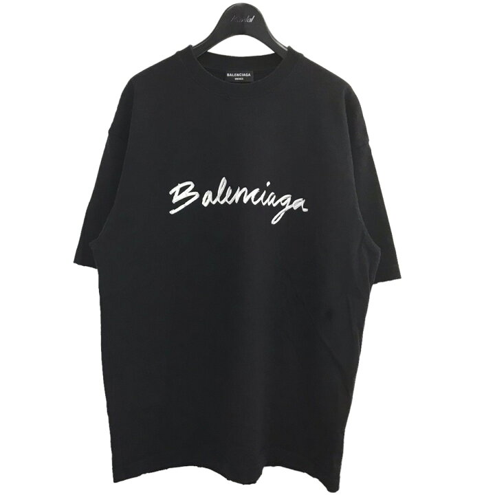 楽天市場】【中古】BALENCIAGA シグネチャーロゴダメージ加工Tシャツ 