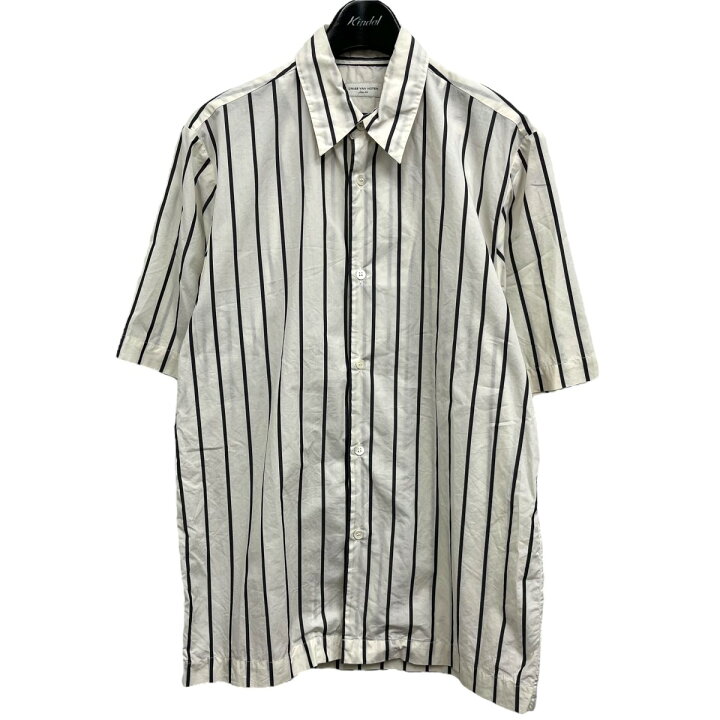 楽天市場】【中古】DRIES VAN NOTEN 半袖ストライプシャツ ホワイト 