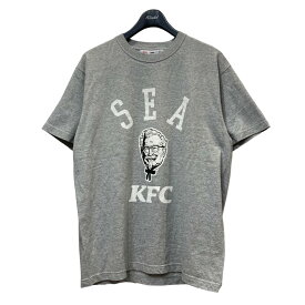 【中古】WIND AND SEA×KFC　カーネルサンダースプリントTシャツ WDS-KFC-08 グレー サイズ：M 【200524】（ウィンダンシー）