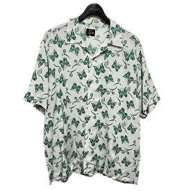 【中古】Needles　Papillon Emb． S／S shirt 半袖シャツ KP340 ホワイト サイズ：L 【220524】（ニードルス）