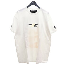 【中古】WIND AND SEA×NEIGHBORHOOD　プリントTシャツ 201ELWSN-STM01S ホワイト サイズ：XL 【220524】（ウィンダンシー×ネイバーフッド）