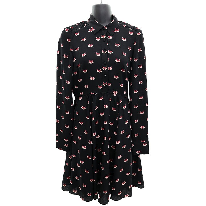 楽天市場】【中古】Kate Spade 狐柄プルオーバーシャツワンピース 