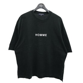 【中古】COMME des GARCONS HOMME　21SS 綿度詰天竺 製品Tシャツ HG-T023 ブラック サイズ：S 【220524】（コムデギャルソンオム）