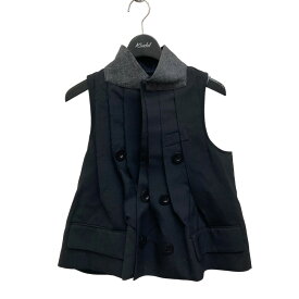 【中古】sacai　24SS Suiting Vest ベスト 24-07032 ブラック サイズ：2 【220524】（サカイ）