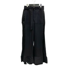 【中古】sacai　24SS Double Faced Pants スラックス 24-07216 ブラック サイズ：2 【220524】（サカイ）
