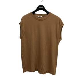 【中古】AURALEE　ノースリーブTシャツ A9ST07ST ブラウン サイズ：1 【220524】（オーラリー）