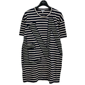 【中古】LOEWE　ボーダーTシャツ ネイビー サイズ：XS 【220524】（ロエベ）