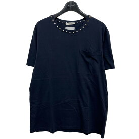 【中古】VALENTINO　ロックスタッズTシャツ ネイビー サイズ：M 【220524】（ヴァレンチノ）