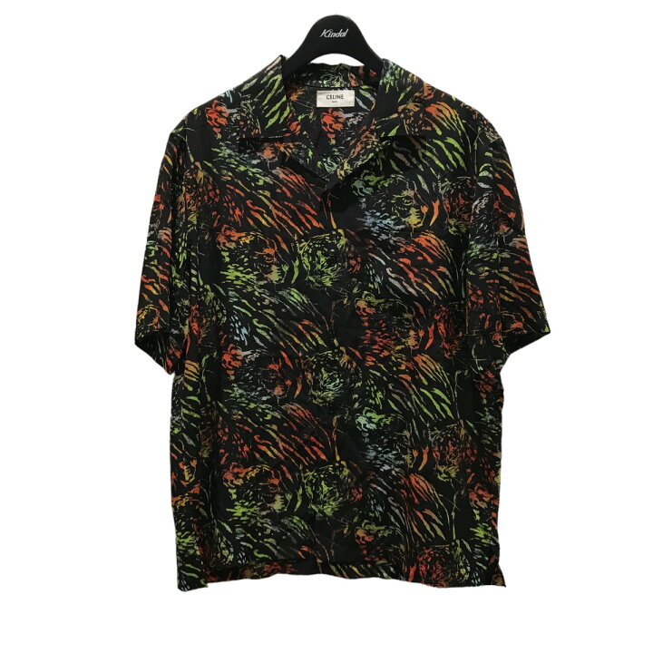 楽天市場】【中古】CELINE 23SS ハワイアンシャツ 2C946643T ブラック  