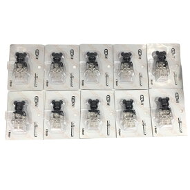 【中古】KIXSIX BEARBRICK10個セット BE@RBRICK KIXSIX 100％ ベアブリック BEARBRICK コラボ ブラック×クリア【価格見直し】