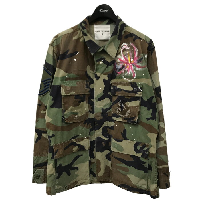楽天市場】【中古】FRONT STREET 8 ペイント加工ミリタリージャケット 