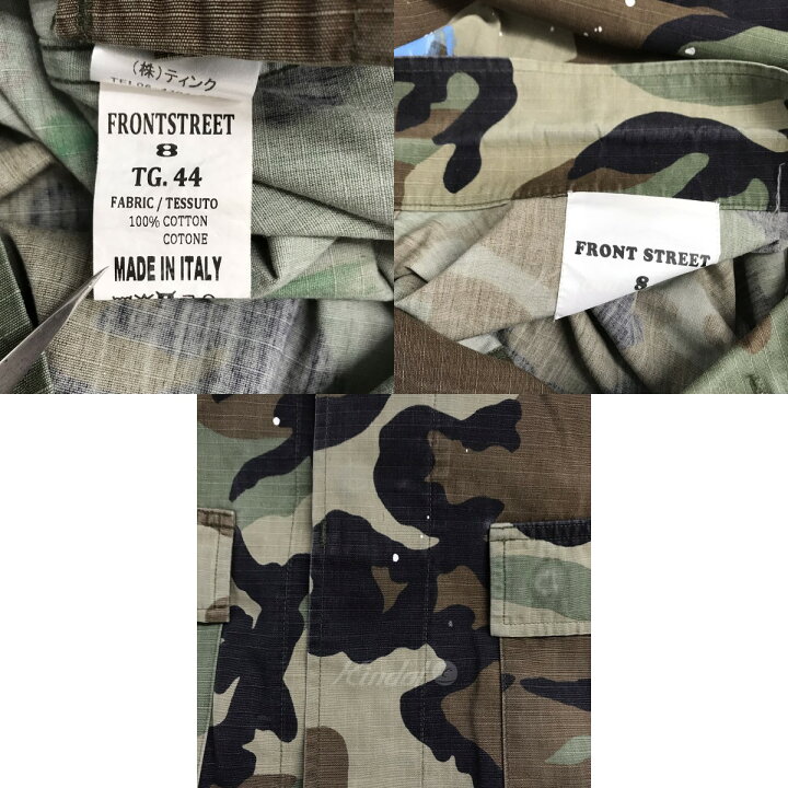 楽天市場】【中古】FRONT STREET 8ペイント加工ミリタリージャケット 