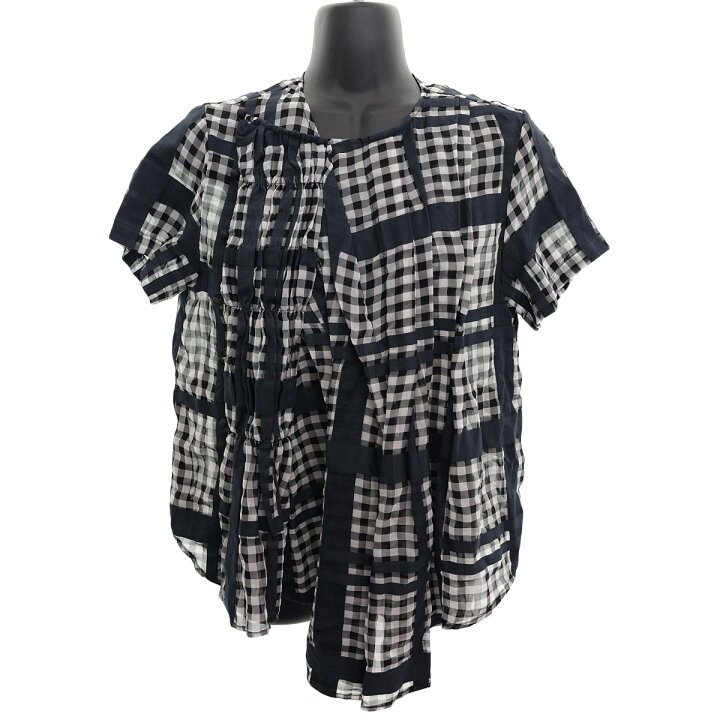 楽天市場】【中古】Chika Kisadaテープ装飾デザインチェックブラウス 