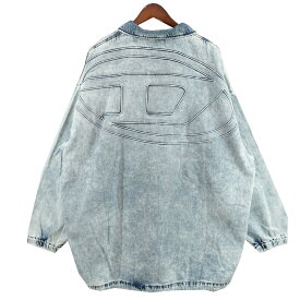 【中古】DIESEL　24AW Denim jacket with Oval D オーバル ロゴ デニムジャケット ブルー サイズ：M(オーバーサイズ) 【220524】（ディーゼル）