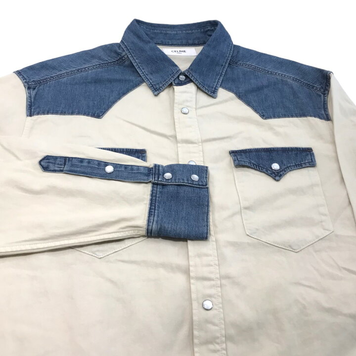 楽天市場】【中古】CELINEデニムウエスタンシャツ 2T227362M  