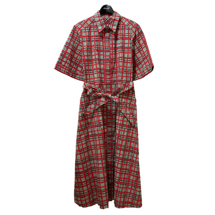 楽天市場】【中古】BURBERRY チェックシャツワンピース 4072723 ブルー 