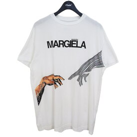 【中古】Maison Margiela　19SS グラフィックプリントTシャツ S50GC0533 ホワイト サイズ：48 【230524】（メゾン マルジェラ10）