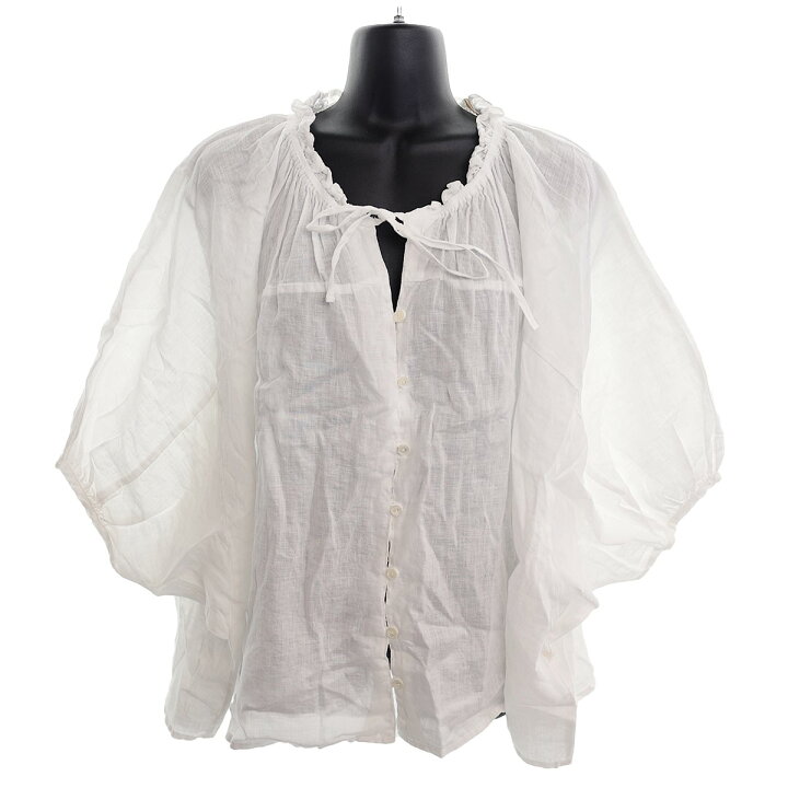 楽天市場】【中古】nest Robe 23SS リネン Vネックフリルブラウス WEB 