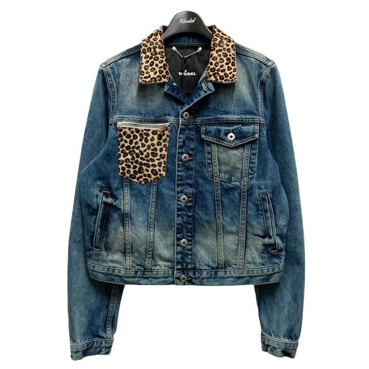 楽天市場】【中古】DIESEL レオパード柄 切替デニムジャケット 00S2TD 