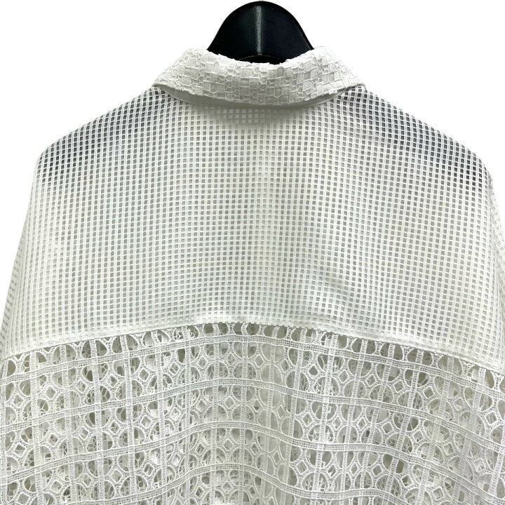 ルシェブルー Paneled Lace Cropped Shirt