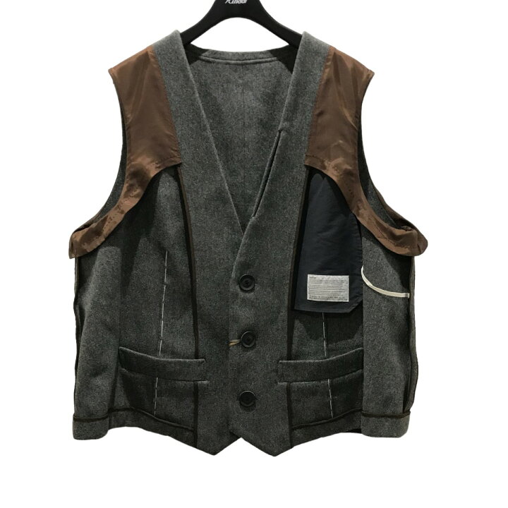 kolor 23AW インサイドアウトベストタグ付き