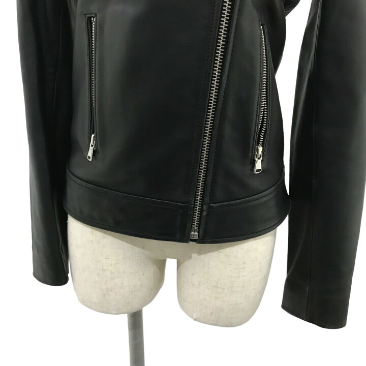 楽天市場】【中古】TARA JARMON レザーライダースジャケット ブラック  