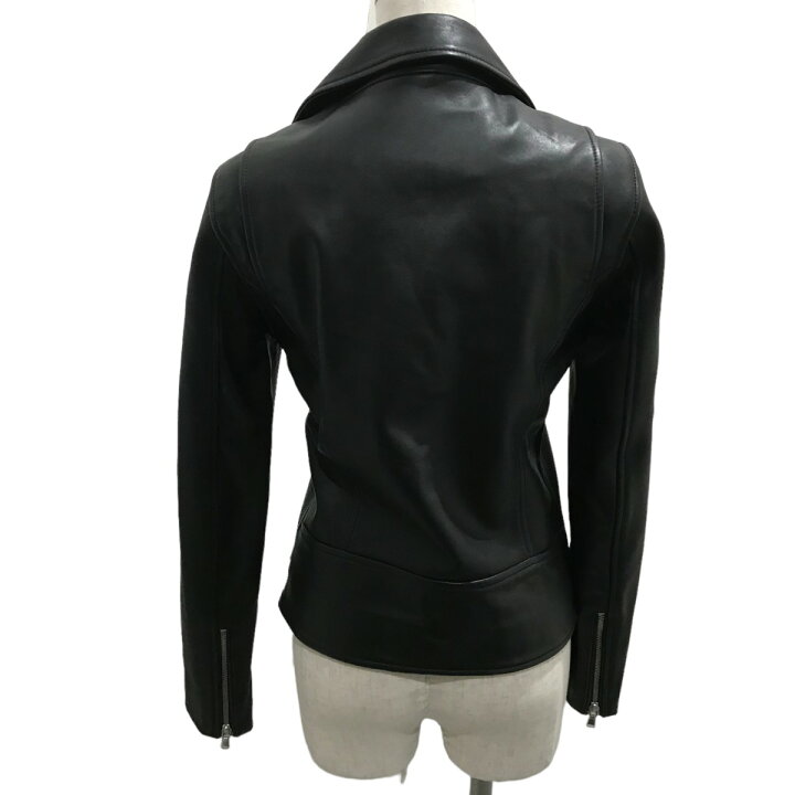 楽天市場】【中古】TARA JARMON レザーライダースジャケット ブラック  