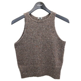 【中古】H BEAUTY＆YOUTH　NEP YARN KNIT VEST ニットベスト 618-106-0327 ブラウングレー サイズ：不明 【240524】（エイチビューティアンドユース）