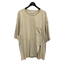 【中古】UNUSED　裾スリットポケットTシャツ ベージュ サイズ：2 【240524】（アンユーズド）
