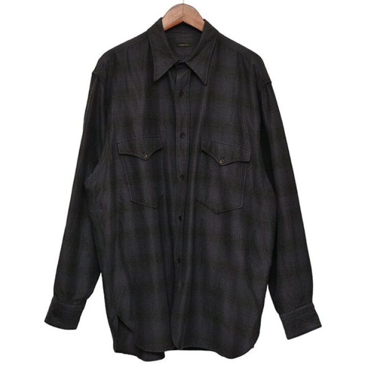 楽天市場】【中古】COMOLI ウールシルクワークシャツ チェックシャツ 