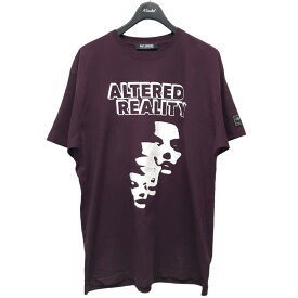 【中古】RAF SIMONS　22AW「ALTERED REALITY PRINT BIG-FIT T-SHIRT」プリントTシャツ 222-M122 パープル サイズ：S 【240524】（ラフシモンズ）