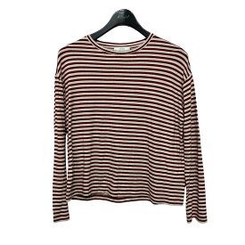 【中古】VINCE　Striped Drop-Shoulder Long-Sleeve T-Shirt ボーダーカットソー V955884287 レッド×ホワイト サイズ：S 【250524】（ヴィンス）