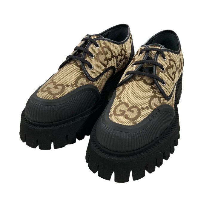 楽天市場】【中古】GUCCIマキシGG レースアップシューズ ローファー 